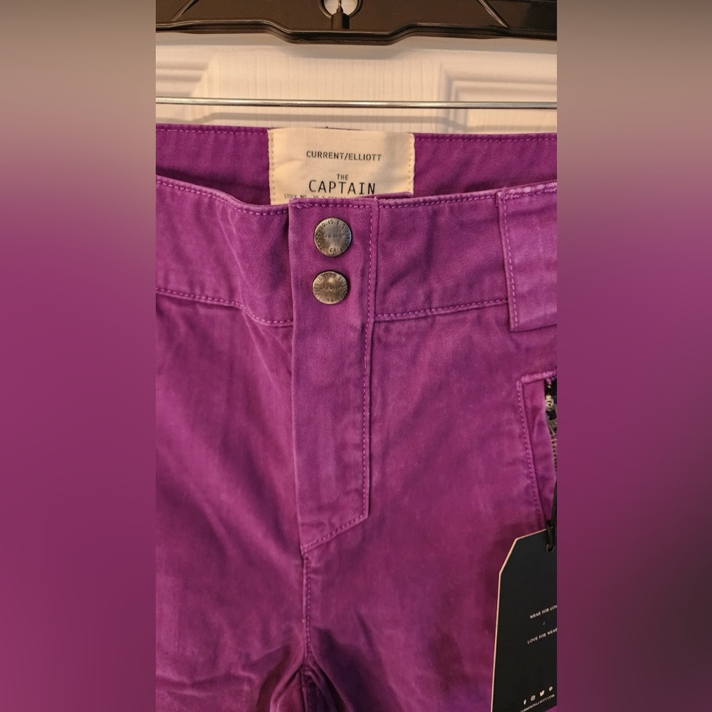 Current/Elliott The Captain The Encode in Truffle Women’s Purple Size 26 - Picture 12 of 14